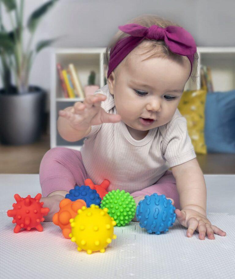 sensory balls 8 pcs pastel