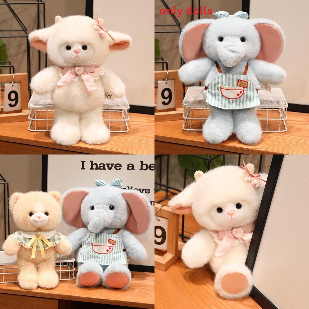 Plush Sheep Elephant Toy With Soft Short Pile For Birthday Gift And Home Decor
