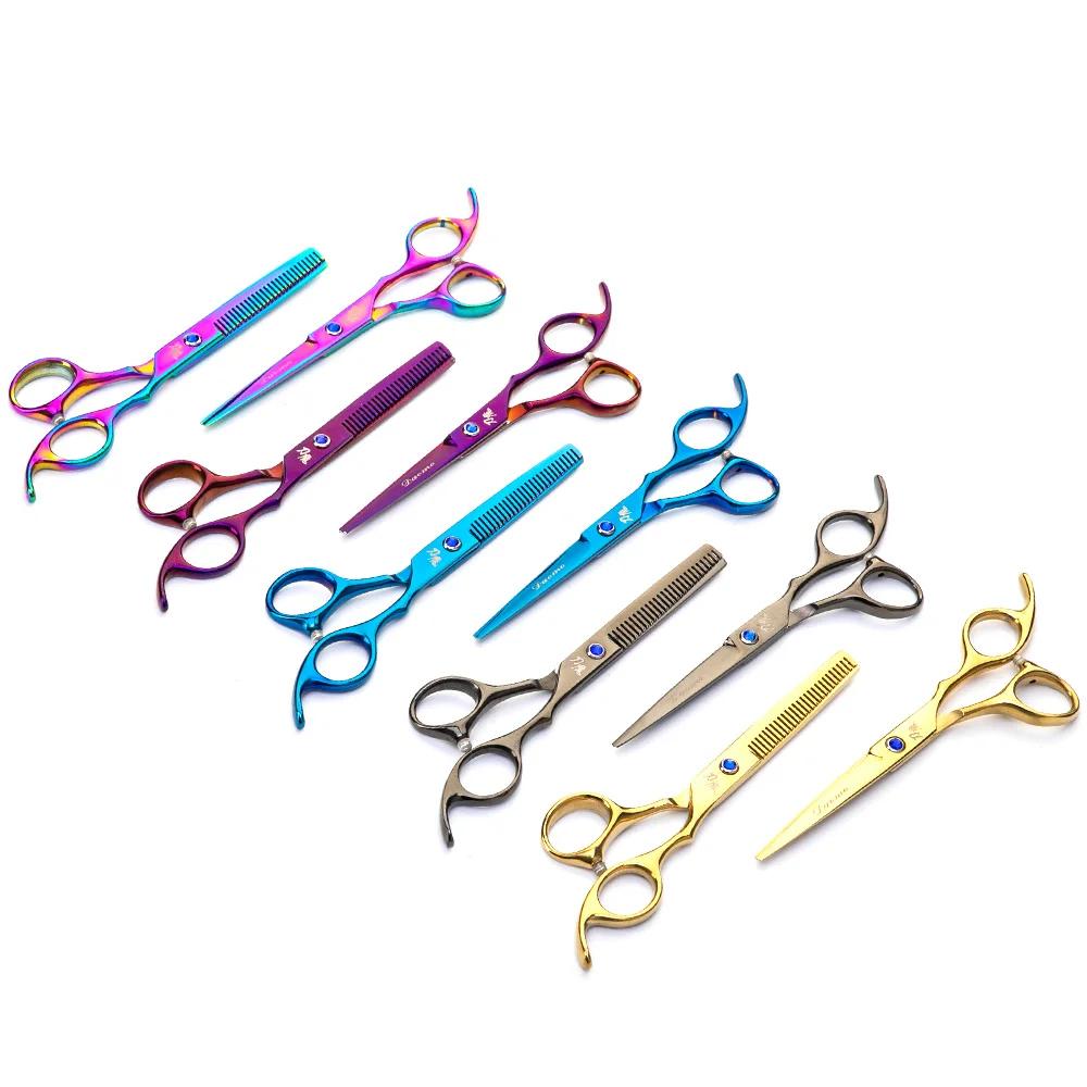 Fnlune Professional 6.0 Inch Hairdressing Scissors Hairdressing Scissors Thin Shear Flat Shears Hairdressing Salon Hairstylist