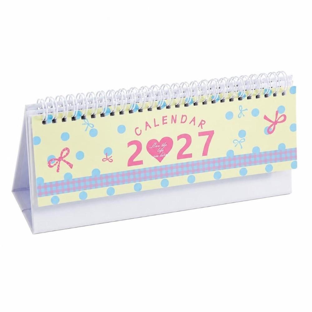 Foldable Stand 2027 Desk Calendar Colorful Table Calendar New Monthly Planner  Home Office