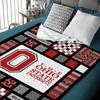Ohio State University Blanket Soft and Warm Flannel Blanket Multifunctional Four Seasons Blanket Gift Blanket