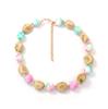 European and American personality niche ins style fashion versatile simple irregular geometric ceramic beaded women's necklace