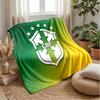 Brazil Football Printed Flannel Blanket Skin Friendly Warm Decorative Throw for Indoor Couch Bed Daily Use