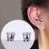 Stainless Steel Zirconia Magnetic Ear Clip - No Piercing Needed, Sparkly Hole-Free Stud for Girls