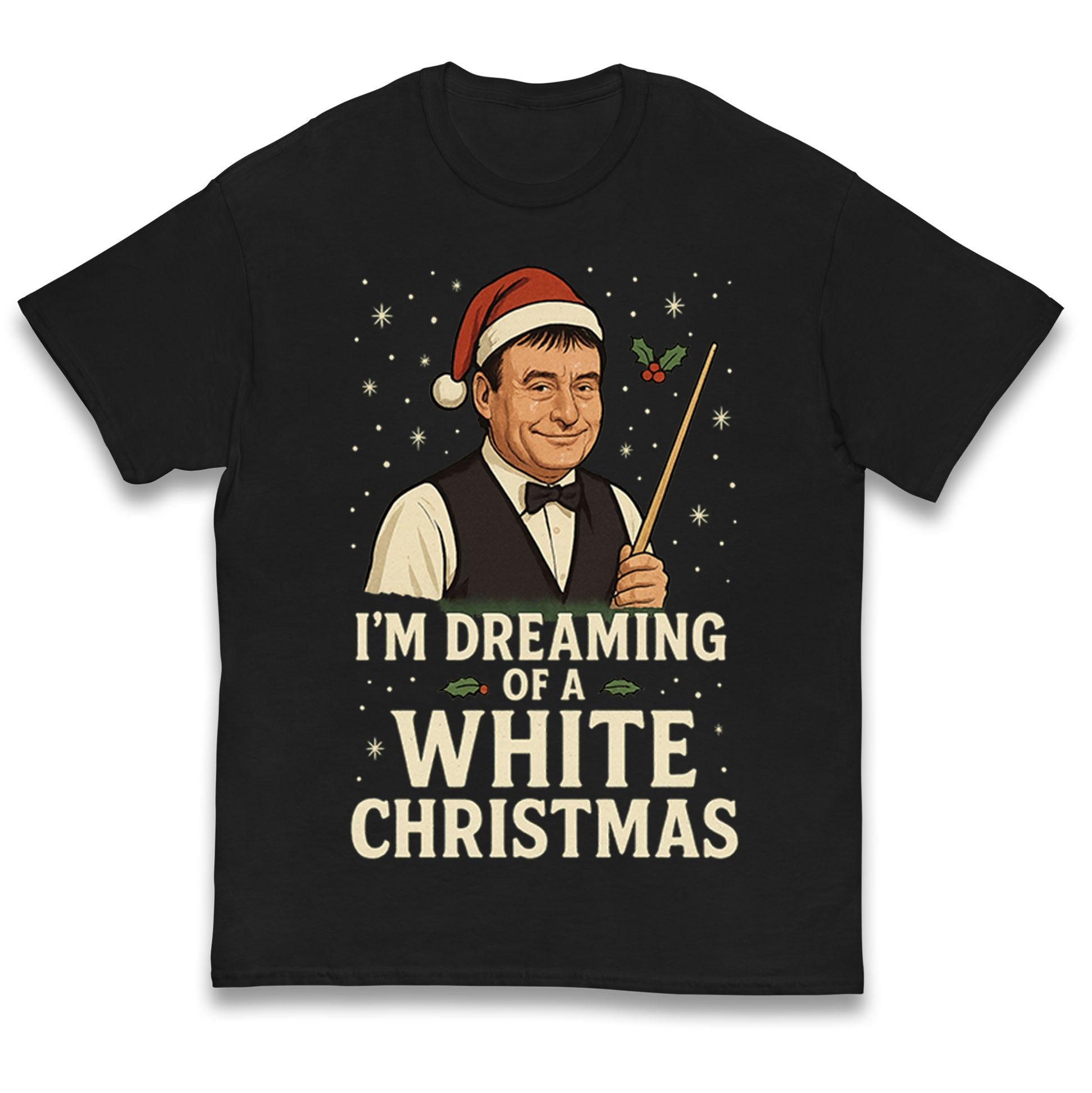 I m Dreaming of a White Christmas Snooker Kids T Shirt 120