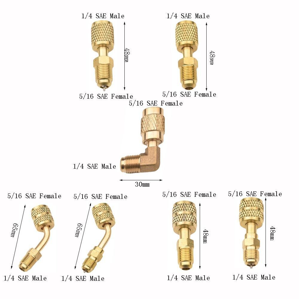Flare Fitting Refrigerant Charging Adapter Service Port Adapter for Refrigerant R22/R410A