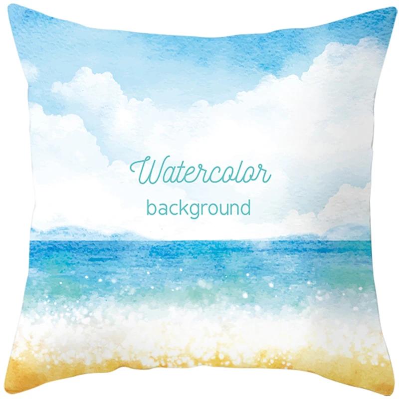 2022 Летняя Наволочка с Принтом Морских Животных Дизайнерская 100% Полиэстер Наволочка Декор для Дома Funda Cojines 45x45 12x12Inch