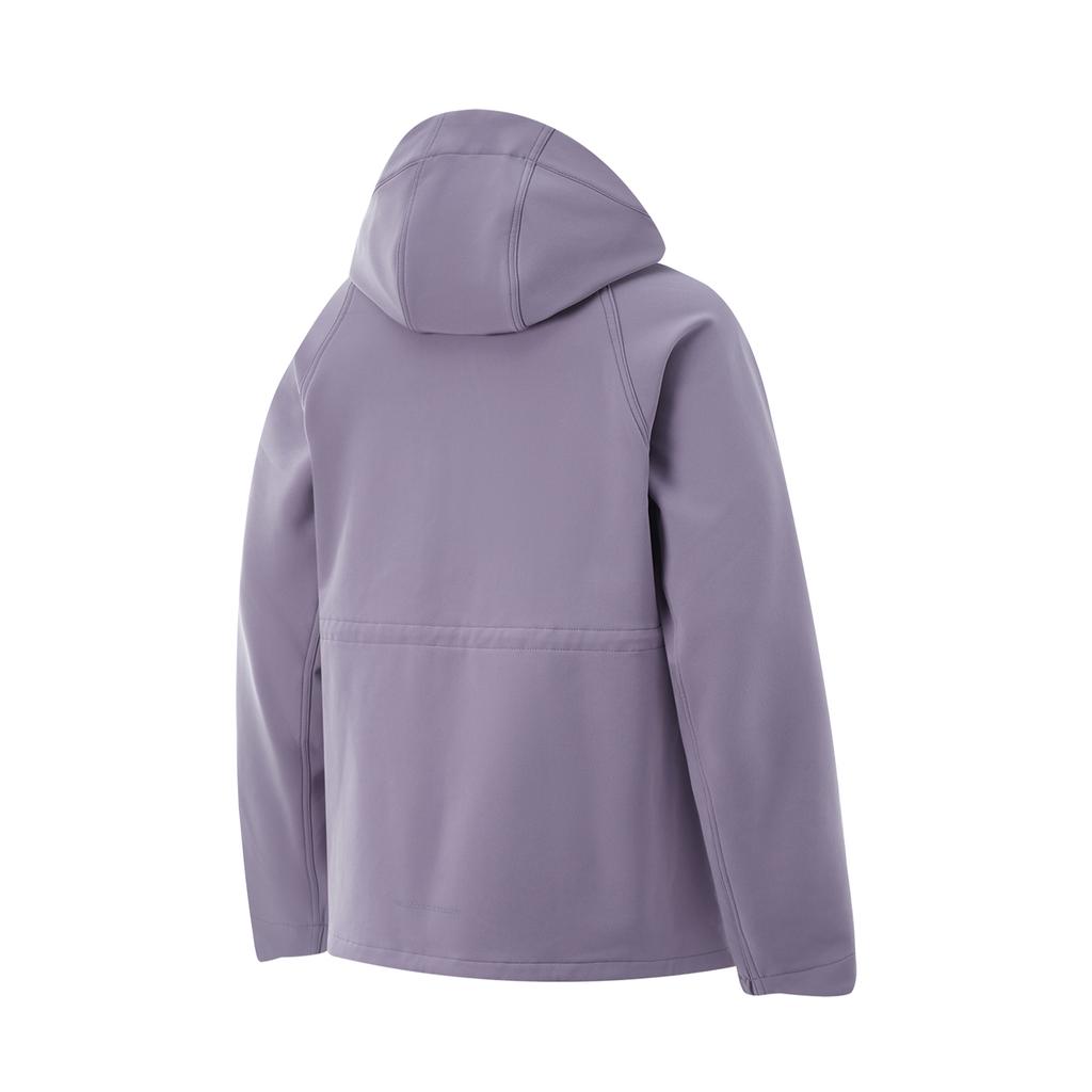 Li-Ning Lettuce Edge Water-Repellent Far-Infrared Thermal Hooded Letter Insert Outdoor Cycling Cardigan Zipper Windbreaker Women Outerwear AFDU944-5