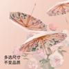 New Hand-opened 8-bone Color Glue Weather and Rain Parasol Folding Sunscreen Parasol Three-fold Sun Umbrella Fixed