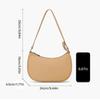 Women Bag PU Leather Underarm Bag Fashion Handbag Retro Armpit Bag Solid Color Shoulder Bag Dumplings Bag for Commuting  White