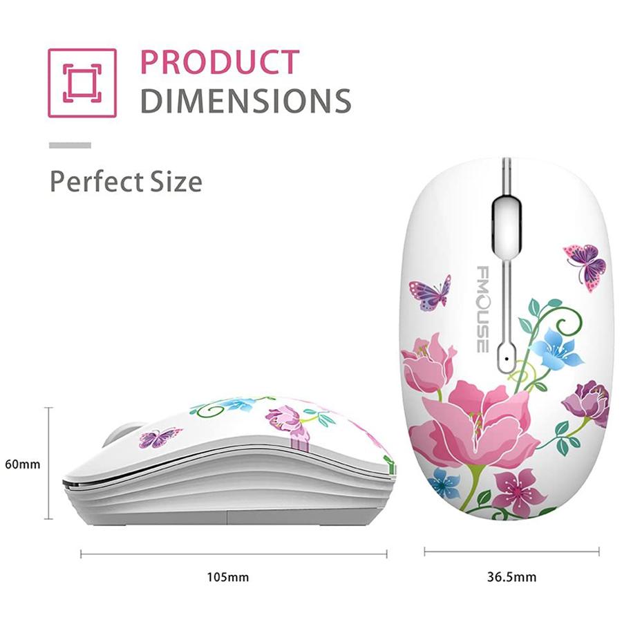 Original M101 Wireless Mouse 2.4G Cute Silent Optical Cartoon Computer Mice With USB Receiver 1600DPI for Laptop Gift