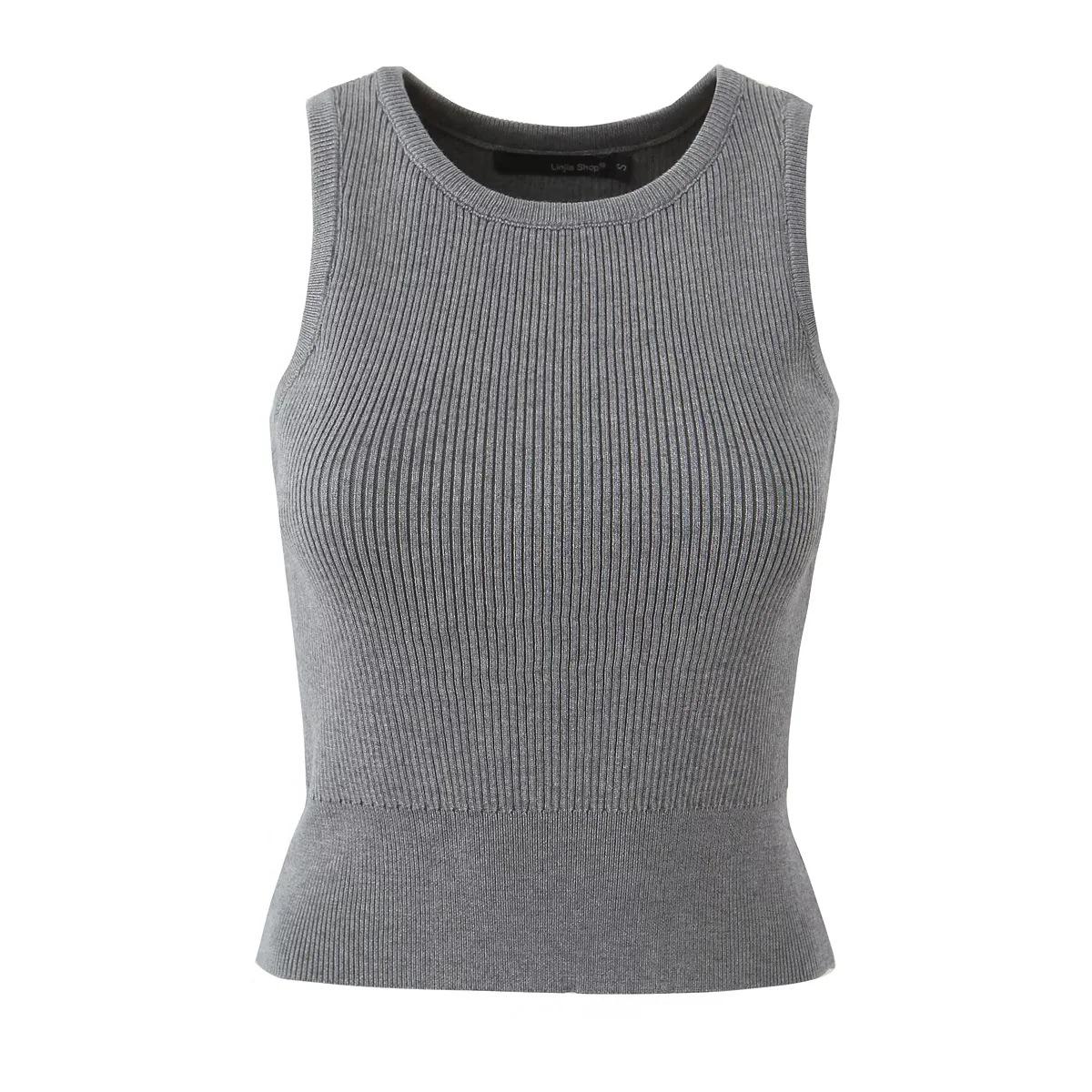 

European Style Women s Casual Knit Cardigan Vest & Mini Skirt Set with Round Neck and Long Sleeves - Spring/Autumn Fashion. Medium