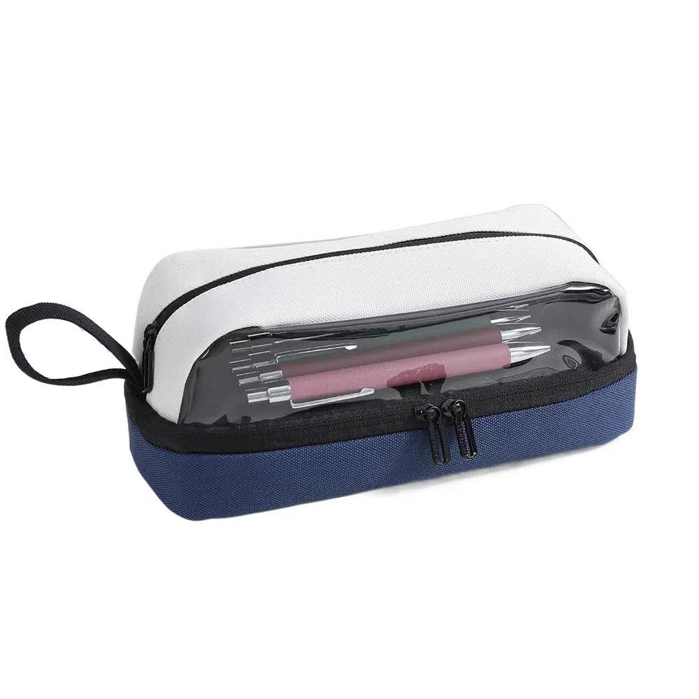 Multi Layer Pen Pouch Large Capacity Pencil Case Personality Makeup Storage Bag  Office Supplies