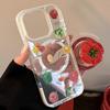 Three dimensional Tomato and Vegetable Magnetic Bracket Apple 16promax Mobile Phone Case 14 Suitable for 13 Advanced IPhone 15 Transparent