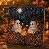 Winterwunderland Kreativaktivitäten Weihnachten Kunst-Kit mit künstlichen Perlen, Xmas Hut Katze Hund Malerei DIY Themenprojekte 3D Welpen Perlen Bastel-Kit für Erwachsene,