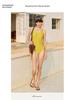 Retro Fashion Two-Piece Swimsuit with Fixed Cups