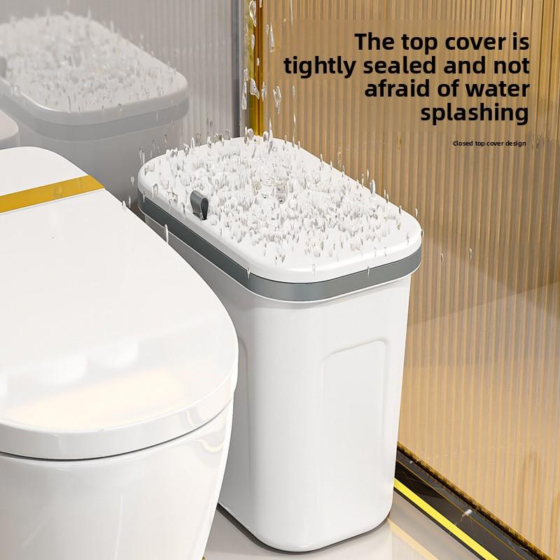 Wall-mounted Trash Can for Household Toilets and Kitchens. Hangable Model. Easy To Clean. Toilet Room Model. Garbage Can with Lid.