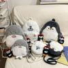 Kawaii Penguin Plush Crossbody Bag Adorable Animal Shoulder Bag Cute Soft Seal Backpack  Women