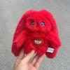 Idol YUQI SOLO Red Rabbit Keychain Soft Plush Toys Bag Charm Doll Figure Pendant Backpack Accessories Gift