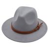 Gentleman'S Top Hat Vintage Jazz Hat Men'S And Women'S Elegant Felt Hat Belt Buckle Tweed Hat Light Luxury