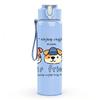 1PC Three Puppy Dog Group Print 750ml Color Plastic Sports Water Bottle Leakproof Flip Straw Lid Suitable for Sports Office Home Use