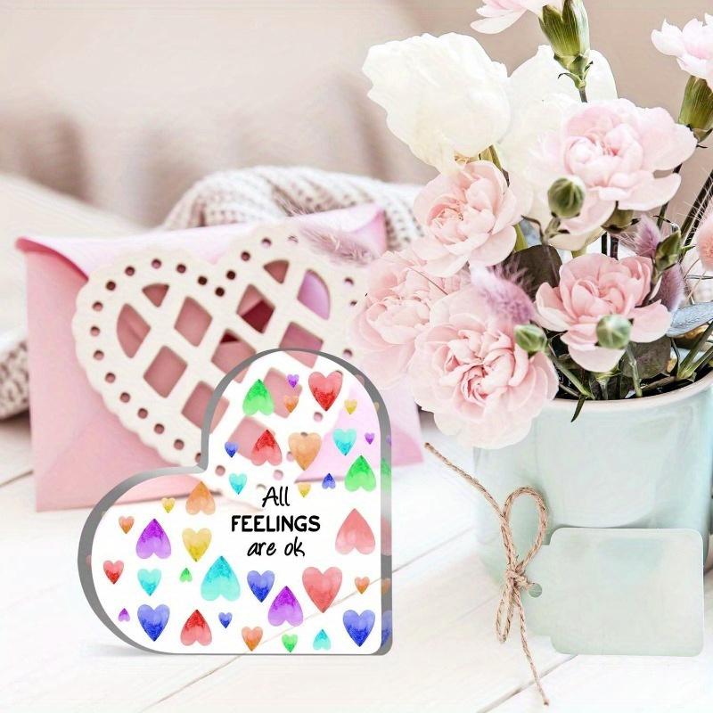 Psychotherapy Affirmations Heart - Positive Mental Health Decor for Counseling Spaces