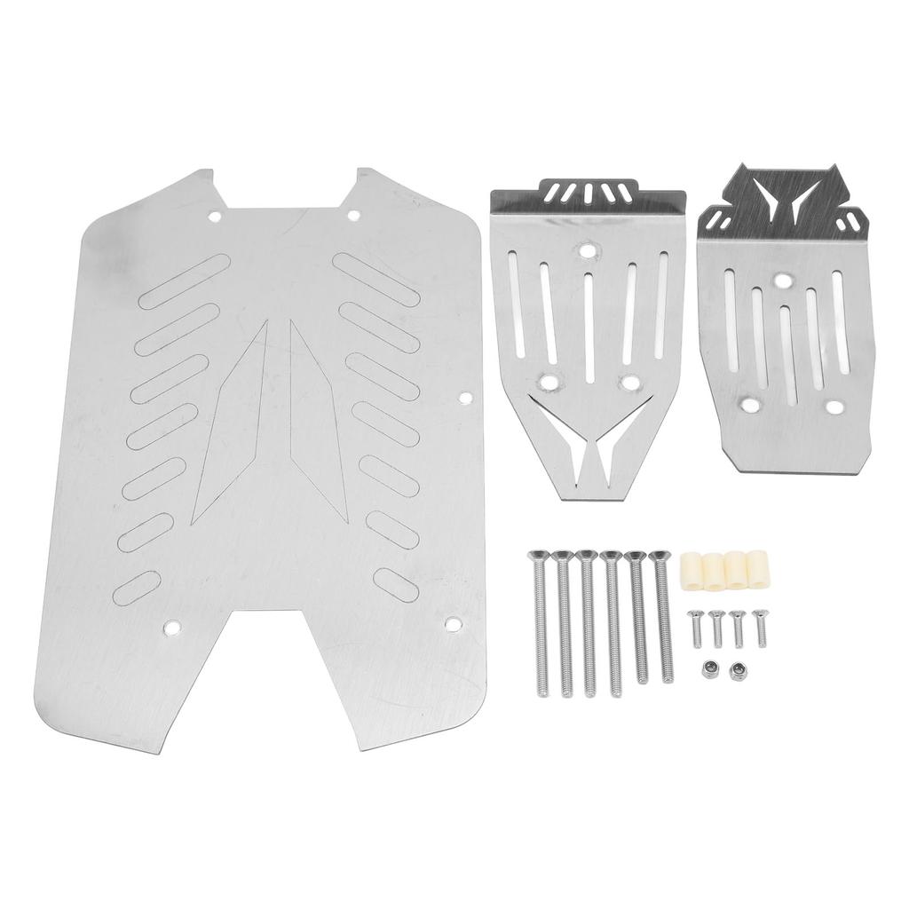 RC Skid Plate Stainless Steel RC Chassis Armor Guard for Big Rock 1/10 RC Cars Silver Outdoor