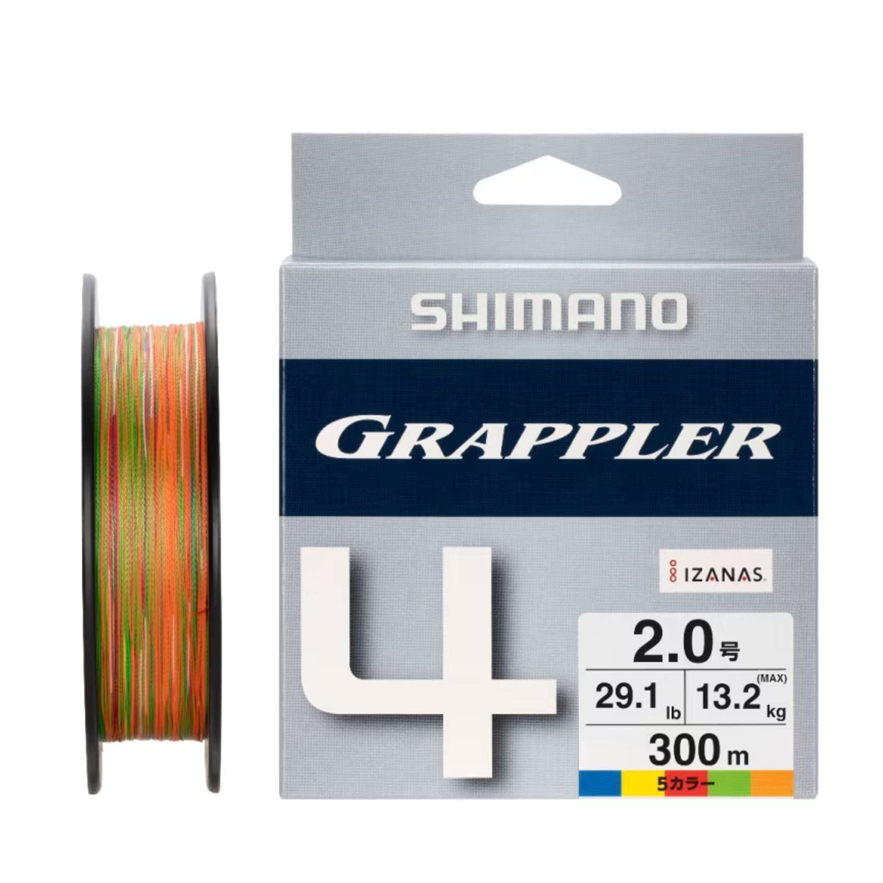 

Shimano Grappler 4 PE Size 5 Colors Line, 300m, LD-A72W, 2,