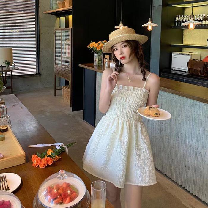 2024 Summer Fairy Forest Suspender Skirt - Slimming One-Shoulder Dress for Women