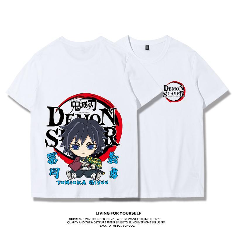 

Demon Slayer Anime Peripheral Tshirt Men Women Student Summer Short Sleeve Tanjiro Kamado Cosplay Casual Cotton Top 4XL