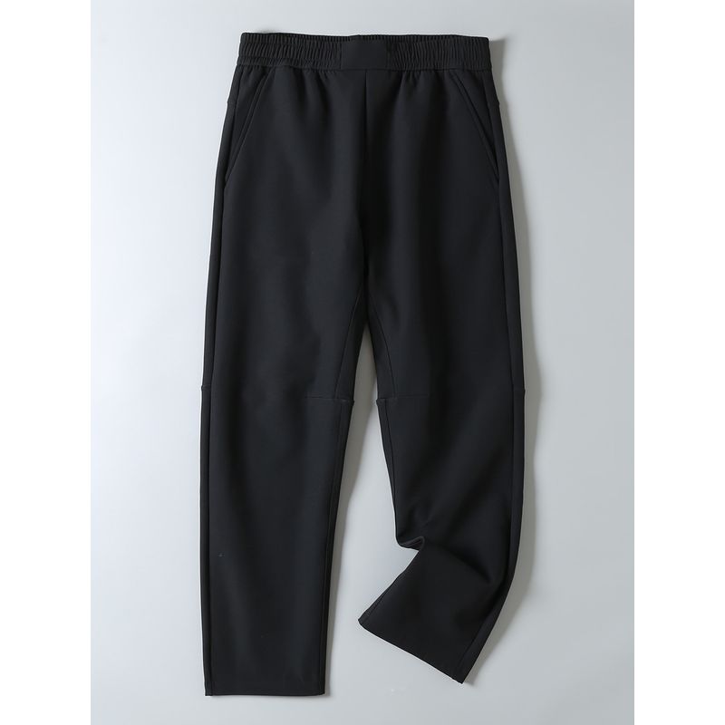 Men's Outdoor Hiking Softshell Pants, Five-Proof Fabric, Autumn and Winter Fleece-Lined, Warm Straight-Leg Sports Pants