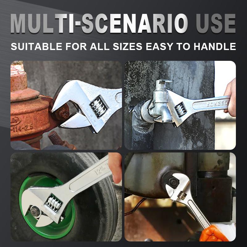 6/8/10/12/15 inch Adjustable Wrench Large Openin Long Handle Universal Spanner Clamp Steel Mechanical Workshop Hand Repair Tools