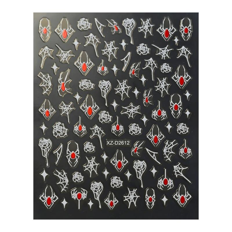 Valentine'S Day Nail Art Sticker Romantic Theme Love Rose Platinum 3D Adhesive Valentine'S Day Nail Sticker