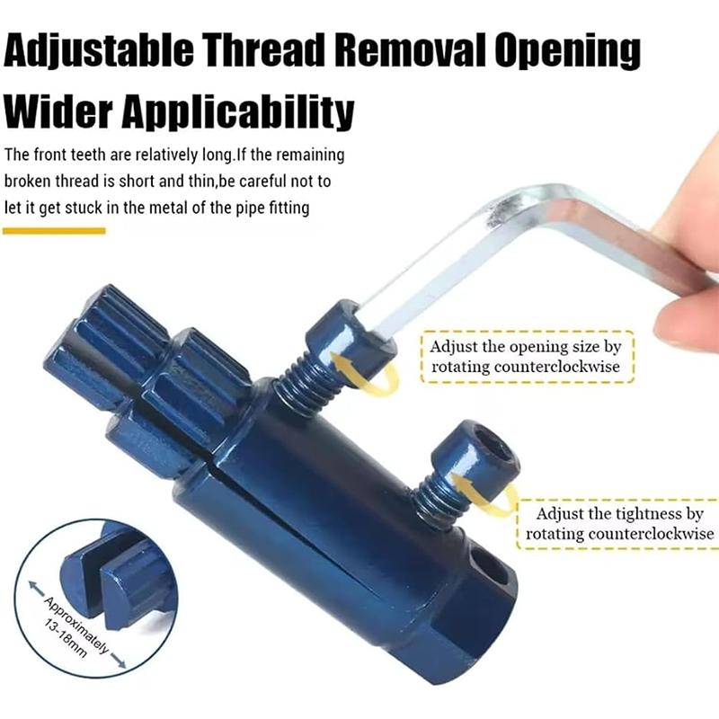 Universal Faucet Angle Valves Damage Screw Extractor Broken Wire Slide Tooth Removal Tool Water-Pipe Valve Repair for 4/6 Points