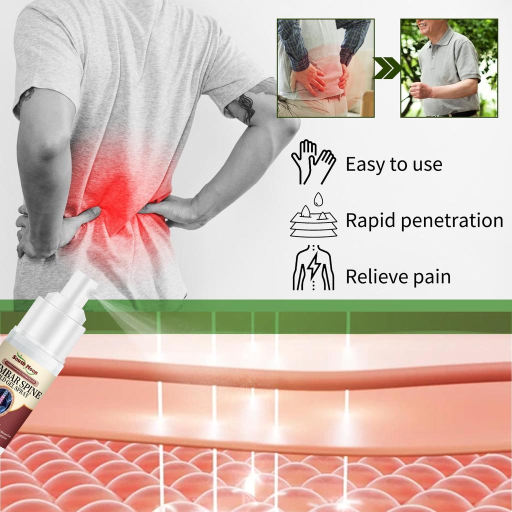 South Moon Lumbar Cold Gel Spray for Knee Heel Lumbar Fatigue Pain Relief Spray