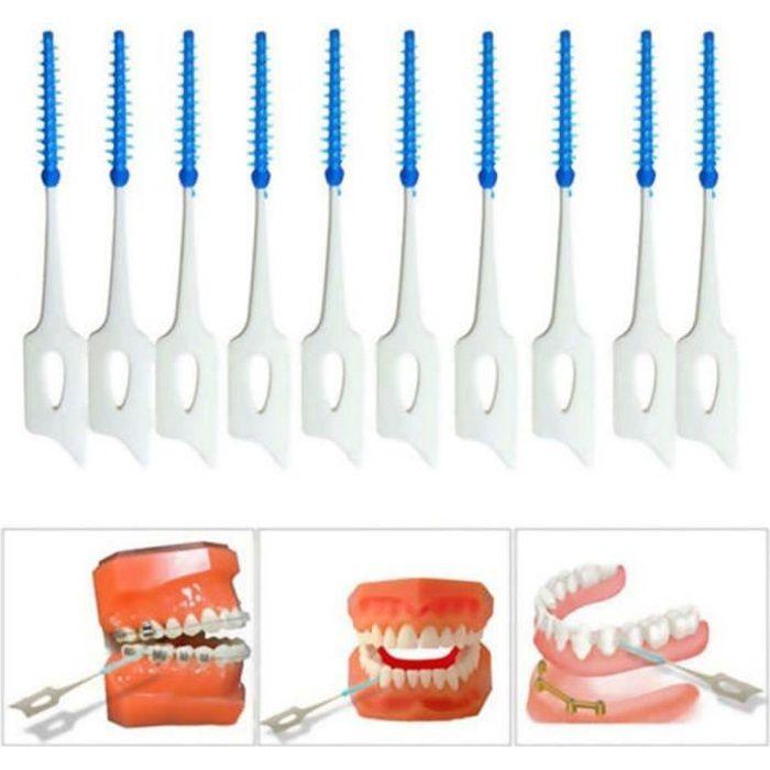 Brosses interdentaires pour adulte - Fil dentaire - 20 pièces - Nettoyage efficace entre les dents