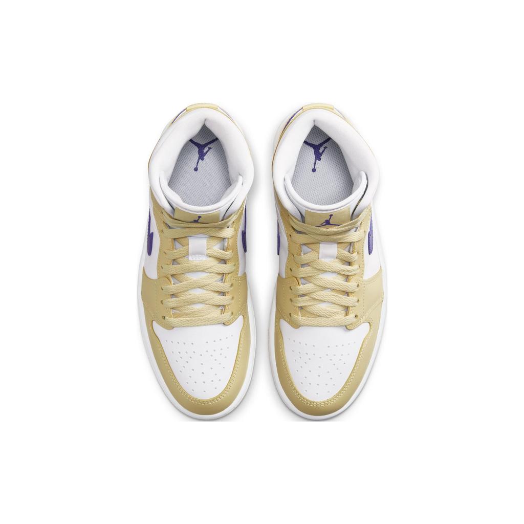Air Jordan 1 Mid Lemon Wash Damskie Sneakersy Żółty Lapis Biały BQ6472-701