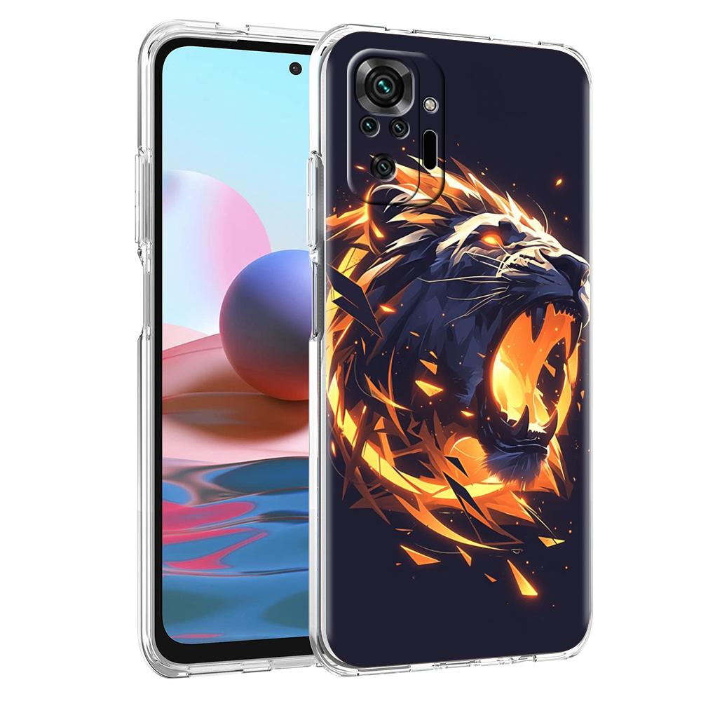 

Transparent Phone Case for Redmi 13C 12C 10C Note 13 12 11 11T K40 Gaming Plus Pro 4G 5G Soft TPU Cover Shell Lion Pattern Bags Redmi K40 Pro