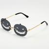 New Halloween Personality Pumpkin Sunglasses for Men and Women Tide Oval Box Hollow Funny Sunglasses WOMEN'S Sunglasses MEN'S Sunglasses