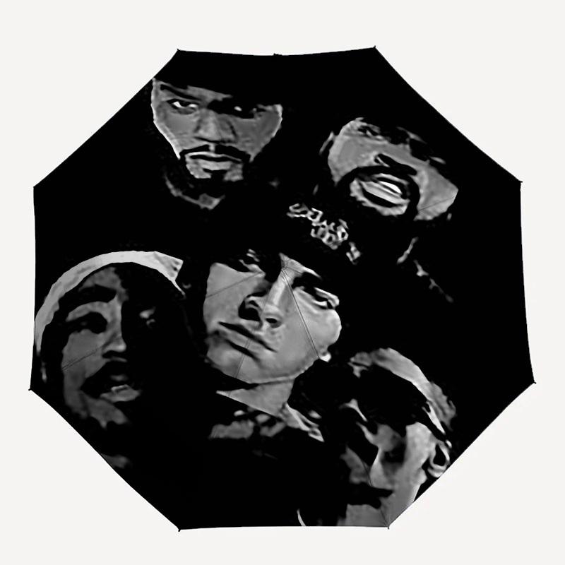 

1pc The Beatles Automatic Open Close Umbrella with 8-Rib Windproof Canopy Compact Portable Travel Umbrella10321