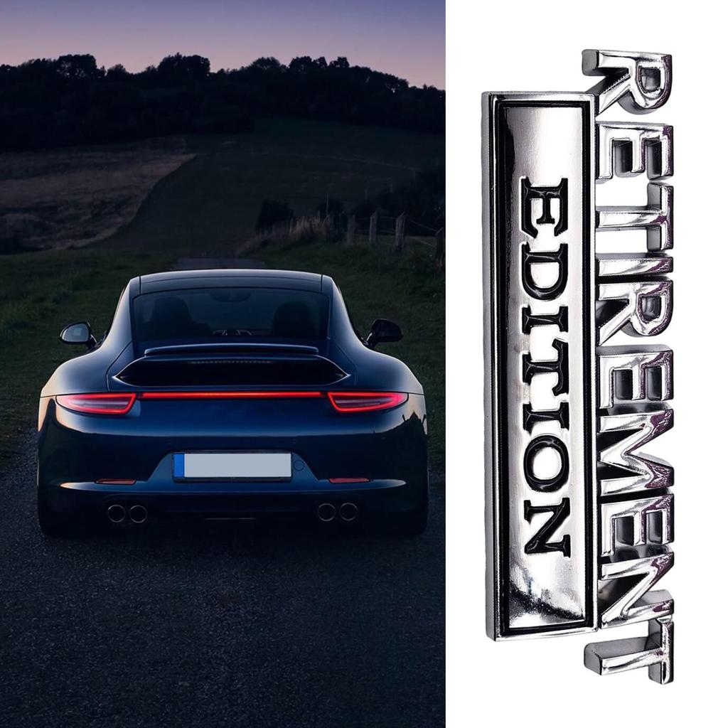 Odznak na auto Důchodová edice Nálepky na auto 3D Kovová Automobilová Vnější Nálepka na Vozidlo pro SUV Dveře Zavazadlového Prostoru Zadní Dveře Kapota Nárazník