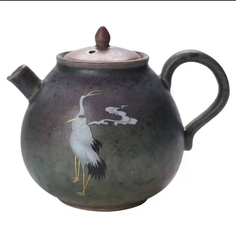 Forni in stile cinese si trasformano in gru colorate, portando buon auspicio. Teiere Western Shi, ceramica grezza, tè Kung Fu