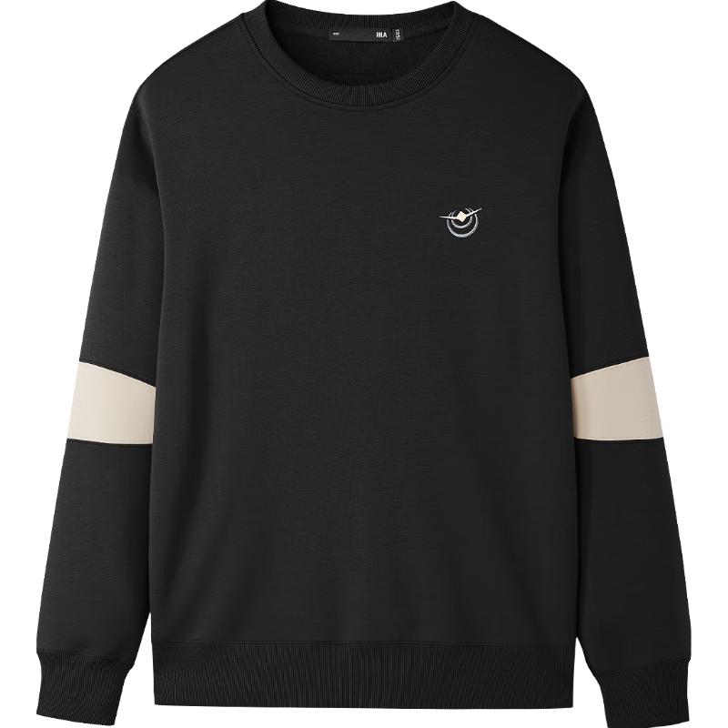 

HLA Men s Embroidered Patchwork Crew Neck Sweatshirt 2XL