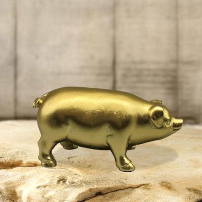 Pig Statue Animal Figurine Decorative Lifelike Realistic Ornament Resin Sculpture Cute for Desk