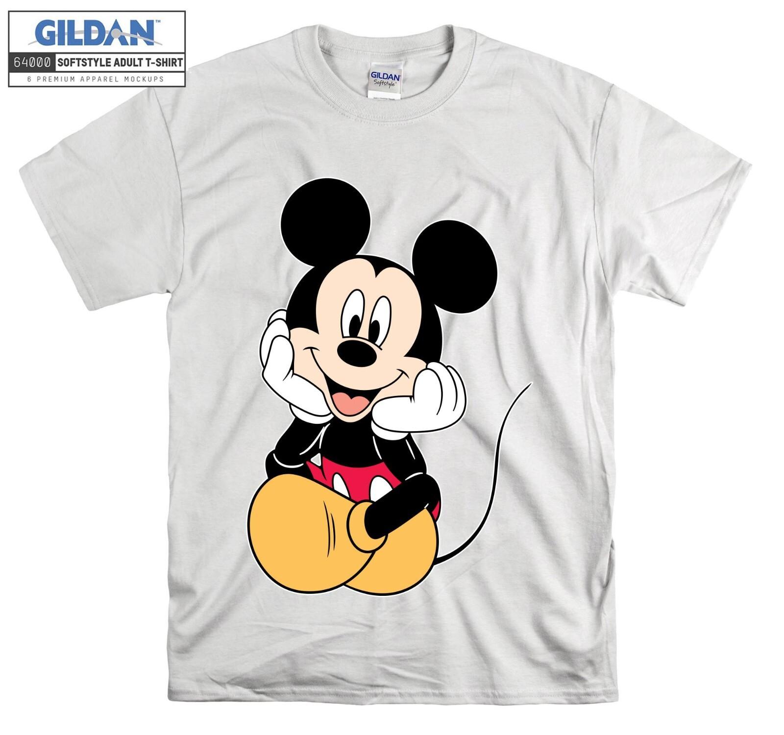 Mickey Mouse T-shirt Smile Cartoon Movie T shirt Men Women Unisex Tshirt 4162 S
