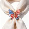 Beautiful 250Th Anniversary Butterfly Brooch Featuring US Flag Art Sturdy Alloy Jewelry