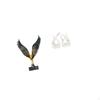 Elegant Swan Winged Resin Sculpture Feng Shui Couple Ornament Smooth Ceramic Animal Statue for