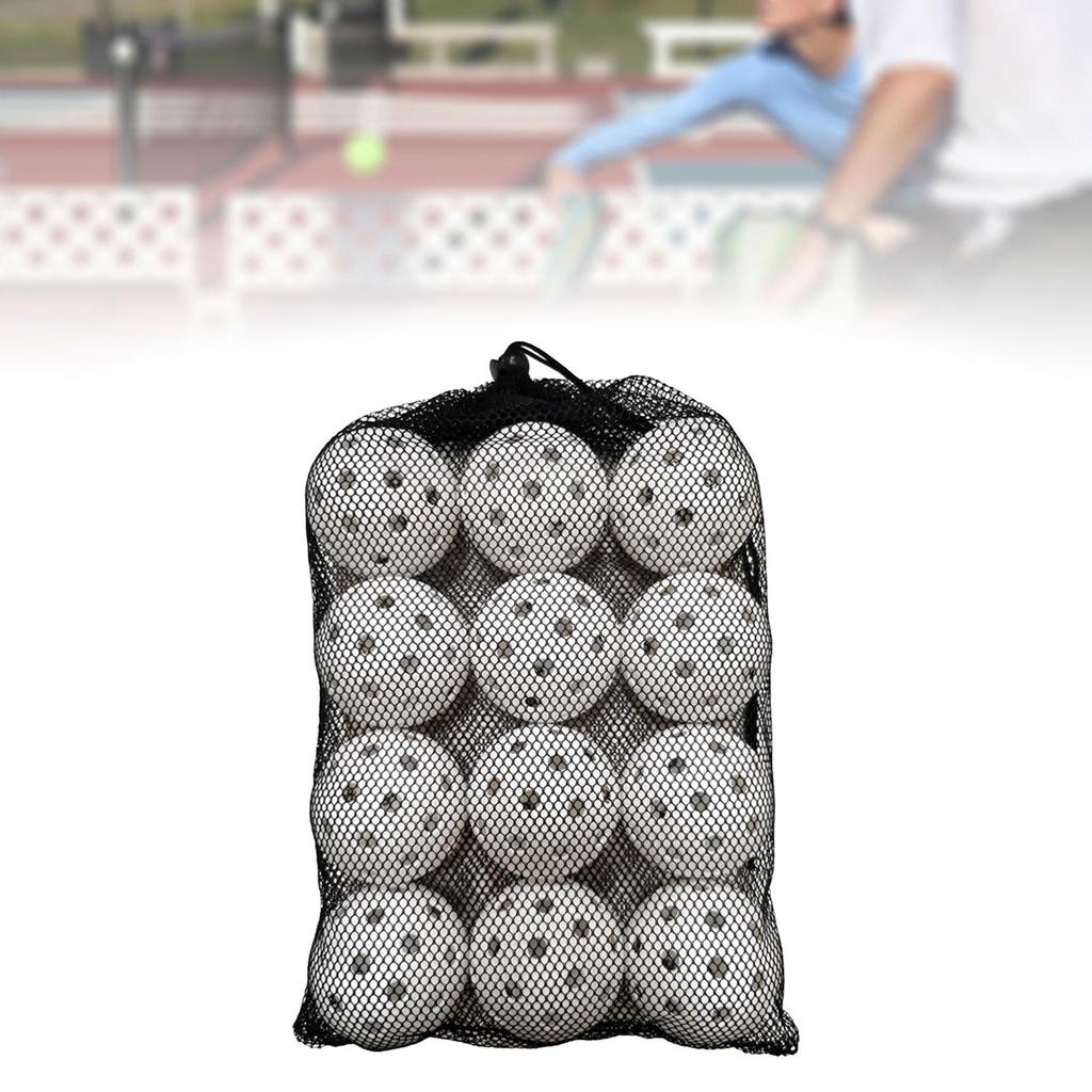12 Pieces Pickleball Balls Standard Specifically Designed Practice Accessories for Sanctioned Tournament Play Outdoor Courts