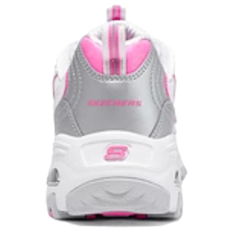 Skechers DLites Comfortable Versatile Fashion Casual Rich Texture Low-Top Dad Shoes Women Sneaker White Pink 150246-WSLP