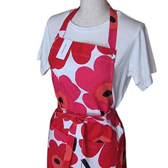 Marimekko Apron Pieni Unikko Whitered